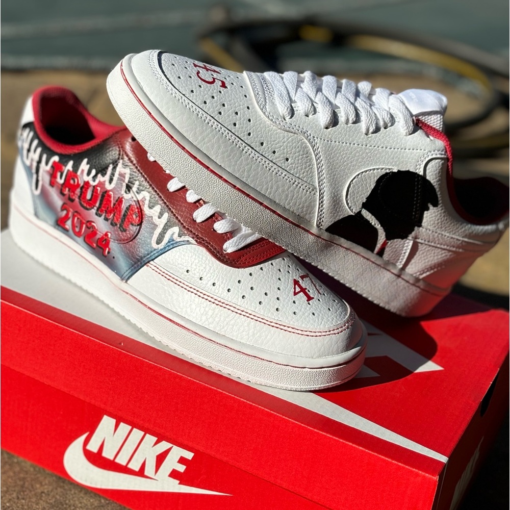 For all my MAGA fans, this one is for you!! Custom President Trump 2024 Sneakers - Picture 8 of 9